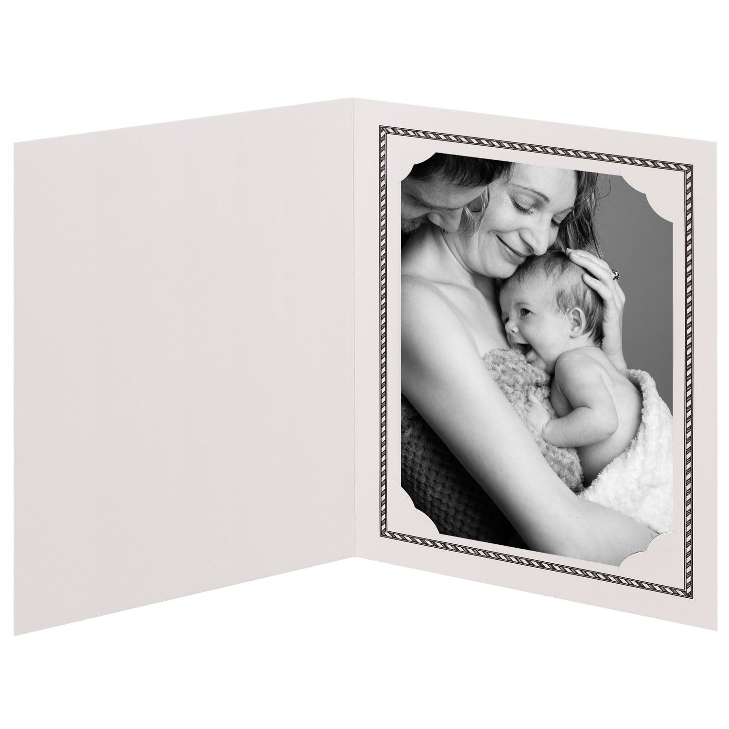 Chemise photo Collection OPUS pour photo 20x30cm - Liseré noir - 2 volets (Lot de 100)