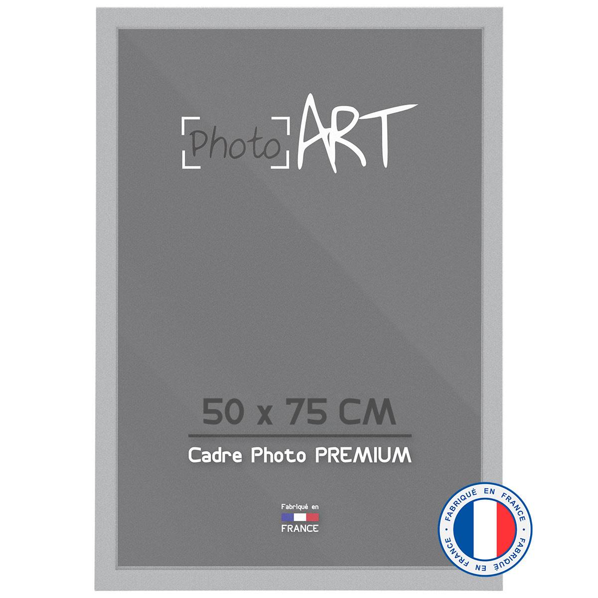 PHOTO ART PREMIUM Cadre bois 50x75 Argent lot de 4