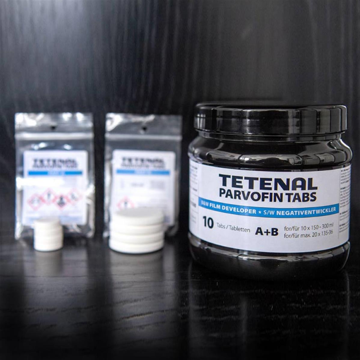 TETENAL Chimie PARVOFIN TABS Révélateur Film N/B Parties 1 et 2