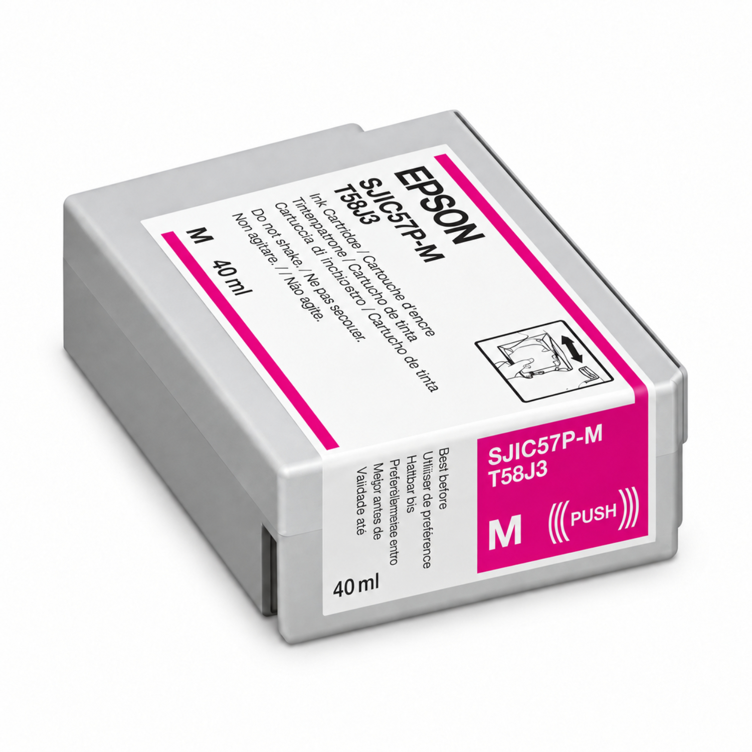 Cartouche d’encre MAGENTA (SJIC57P-M) pour imprimante CW-D3800e - 40ml (T58J3)