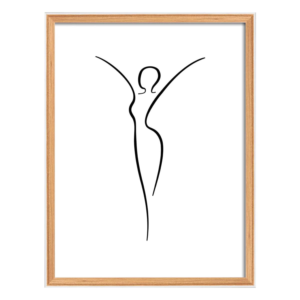 WALTHER Cadre MDF Silhouette 30x40cm hêtre - Lot de 4
