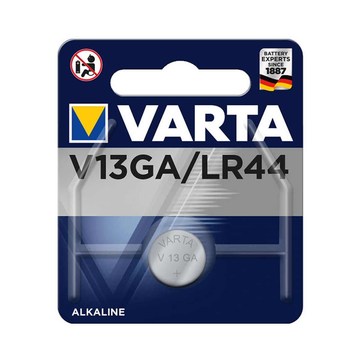 VARTA Piles LR44/V13GA - alcaline 1,5V x1 - lot de 10